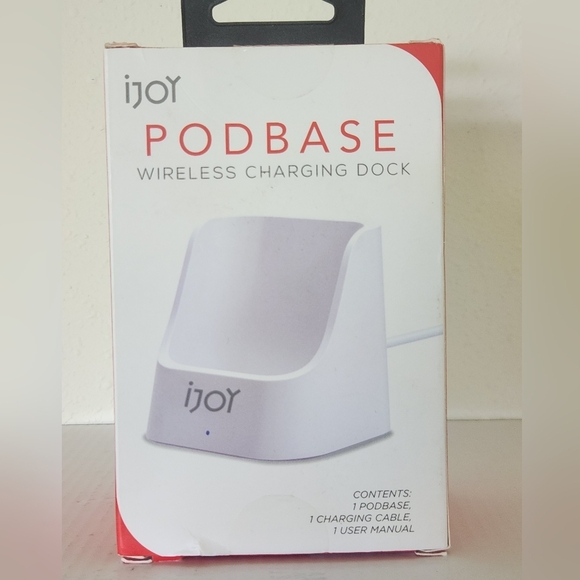 iJoy White Wireless Charging Dock for AirPods - Picture 2 of 5